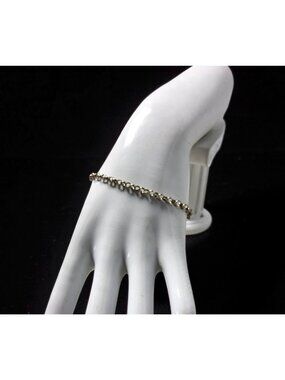 Vintage BDM Made in Paris Sterling Silver Link Lobster Claw Closure Bracelet